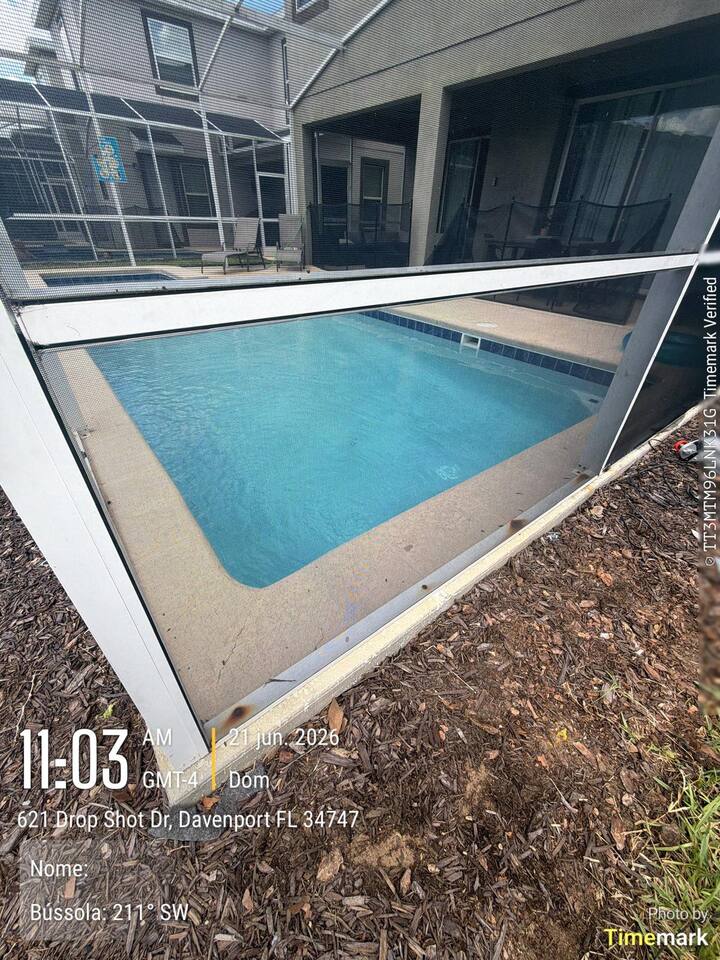 Pool enclosure screen in Davenport after repair