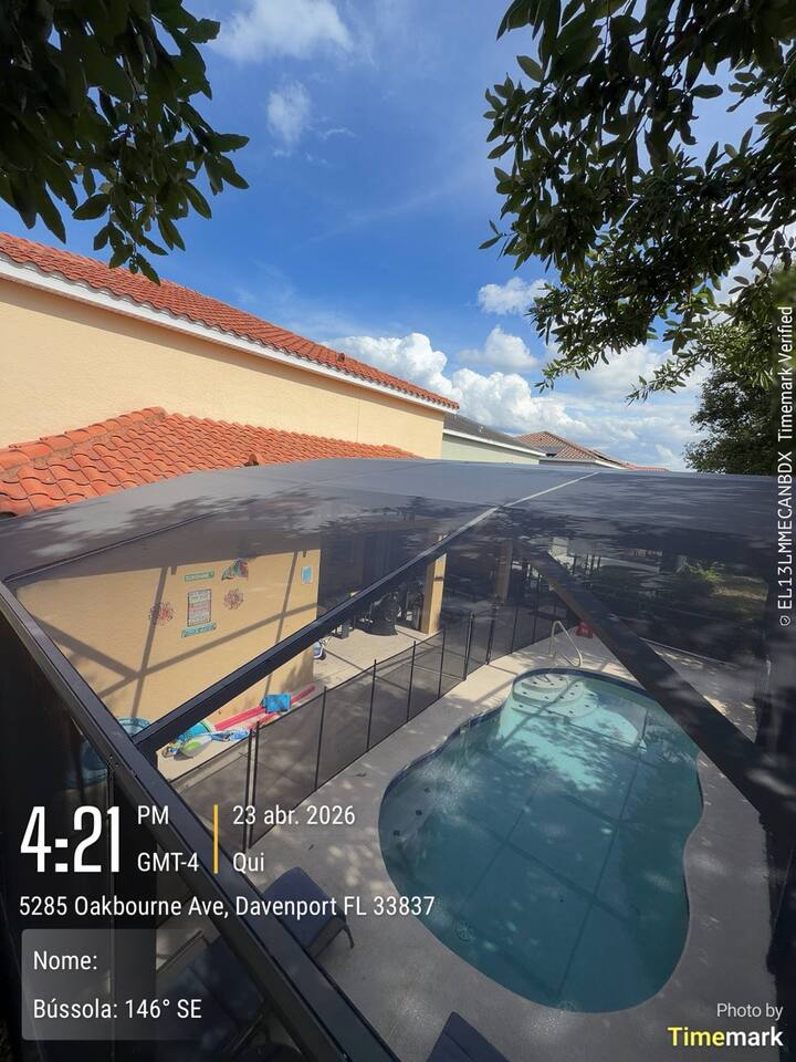 Completed full pool enclosure rescreen in Davenport